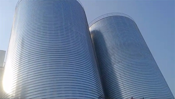 潍城2座混凝土高架卷板仓